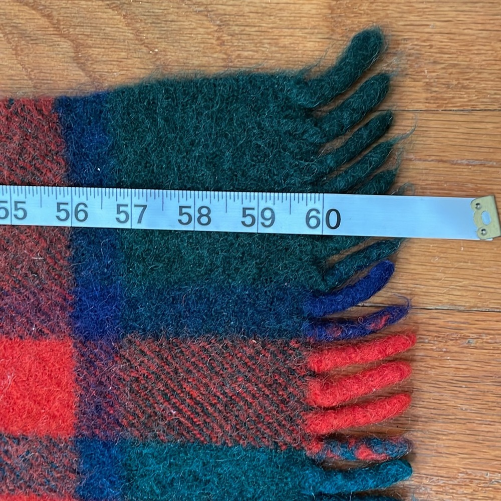 Vintage Deken Van Wyk 100% Virgin Wool Holland Plaid Wool Throw Blanket Tartan - Picture 8 of 11